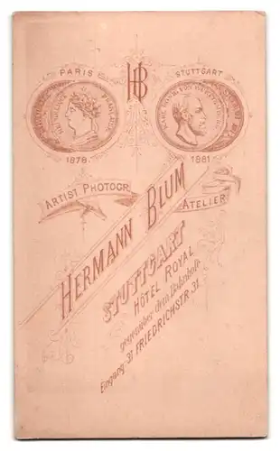 Fotografie Hermann Blum, Stuttgart, Soldat in Uniform Rgt. 125 mit Epauletten