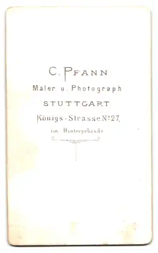 Fotografie C. Pfann, Stuttgart, Einjährig-Freiwilliger in Garde Uniform Grenadier Regimetn Königin Olga