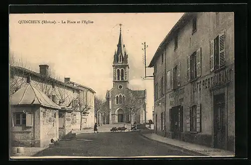 AK Quincieux, La Place et l`Eglise