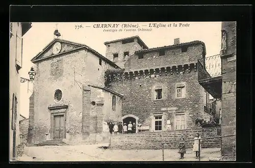 AK Charnay, L`Eglise et la Poste