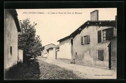 AK Les Chères, Le Come et Route du Pont de Morancé