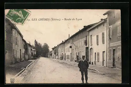 AK Les Chères, Route de Lyon