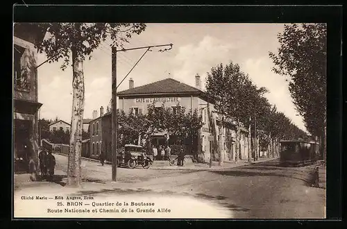 AK Bron, Quartier de la Boutasse - Route Nationale et Chemin de la Grande Allée