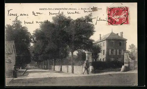 AK Sainte-Foy-L`Argentière, Route de Montbrison