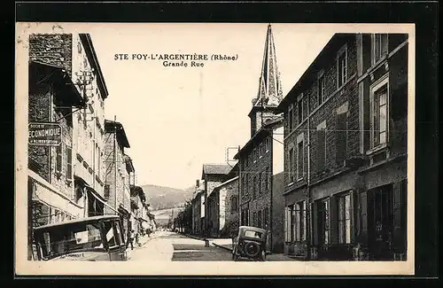 AK Sainte-Foy-L`Argentière, Grande Rue