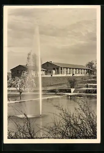 AK Stuttgart, Deutsche Gartenschau 1950, Hauptgaststätte