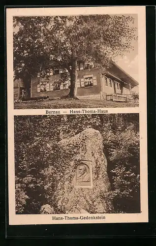 AK Bernau, Hans-Thoma-Haus, Hans-Thoma-Gedenkstein