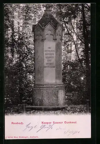 AK Ansbach, Kaspar Hauser Denkmal