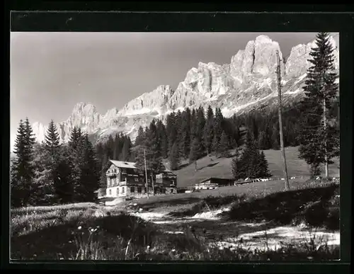 AK Welschnofen, Schutzhaus Moser Alm und Rosengarten