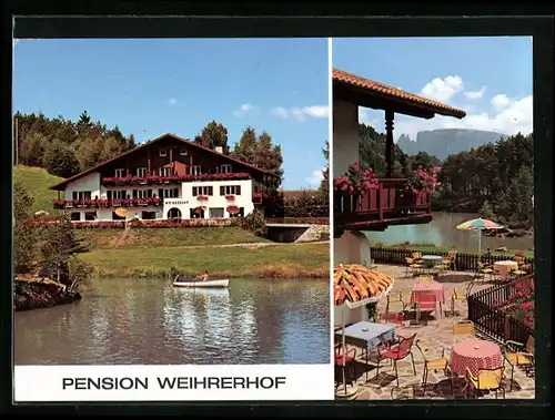 AK Wolfsgruben am Ritten, Pension Weihrerhof, Terrasse