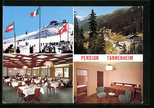 AK Trafoi /Bozen, Hotel Pension Tannenheim, Innenansichten