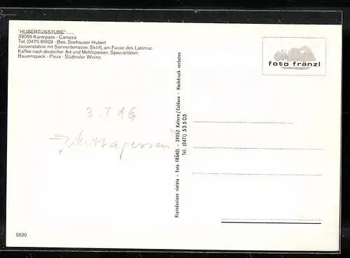 AK Karerpass, Gasthof Hubertusstube