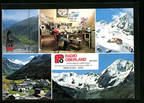 AK Sulden, Radio Oberland, Seilbahn, Ortsansicht