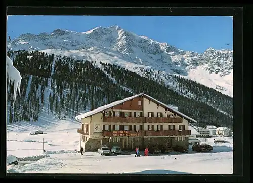 AK Sulden, Pension Sport Robert mit Ortler im Winter