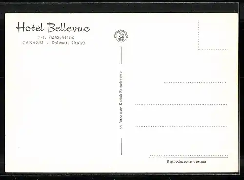 AK Canazei, Hotel Bellevue im Winter