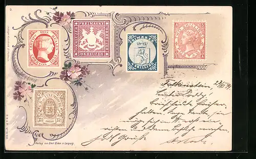 AK Verschiedene internationale Briefmarken