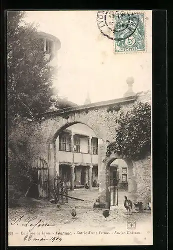 AK Fontaine, Entrée d`une Ferme, Ancien Chateau