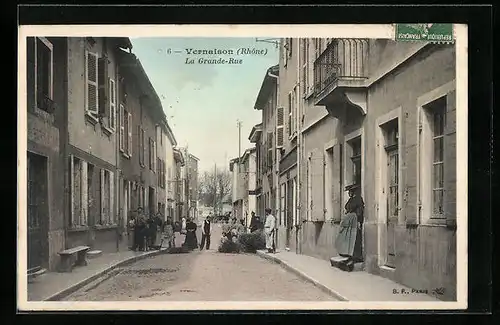 AK Vernaison, La Grande-Rue