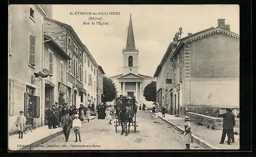 AK St-Étienne-les-Oullières, Rue de l`Eglise