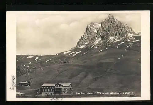 AK Hochkrumbach, Ortsansicht gegen Widderstein