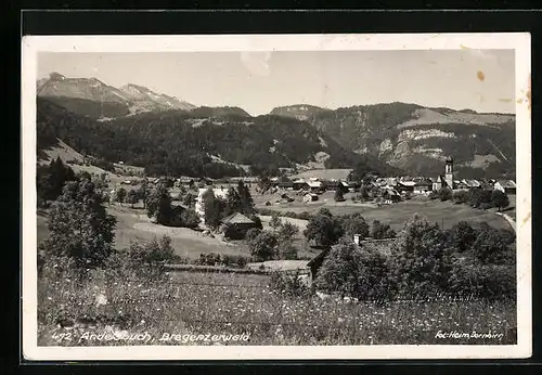 AK Andelsbuch /Breg. Wald, Totalansicht aus der Ferne