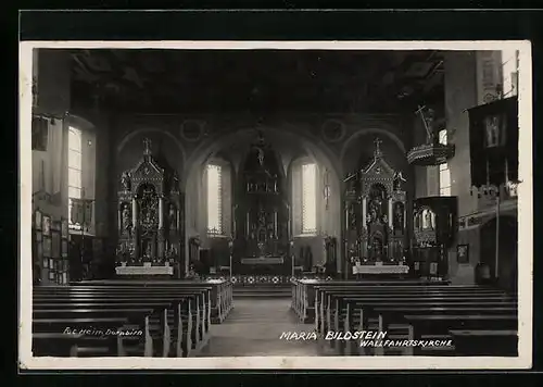 AK Bildstein, Innenansicht der Wallfahrtskirche Maria Bildstein