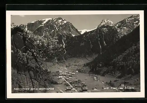 AK Parthenen /Montafon, Gesamtansicht aus der Vogelschau