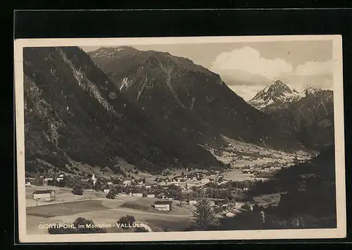 AK Gortipohl im Montafon, Gesamtansicht aus der Vogelschau