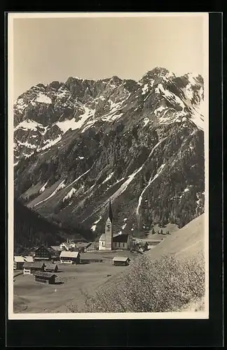 AK Mittelberg, Ortsansicht mit Widderstein