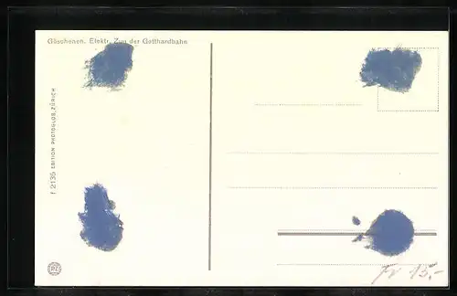 AK Göschenen, Elektr. Zug der Gotthardbahn