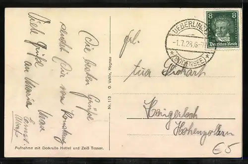 AK Konstanz a. B., Ortspartie mit Dampfer Stadt Meersburg