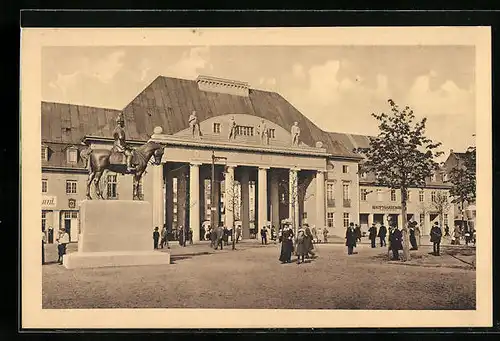 AK Leipzig, Internationale Baufachausstellung mit Sonderausstellungen 1913, Portal an der Reitzenhainer Strasse