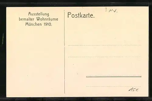 AK München, Ausstellung bemalter Wohnräume 1910, Kinderzimmer, Ausführung: Gottl. Brasholz, Briennerstrasse 31