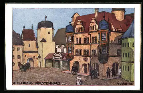 Künstler-AK Leipzig, Internationale Baufachausstellung mit Sonderausstellungen 1913, Fürstenhaus