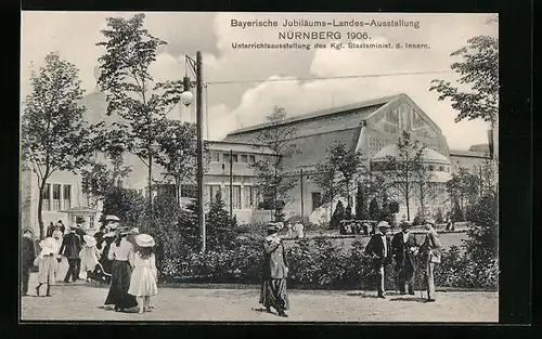 AK Nürnberg, Bayerische Jubilaeums-Landes-Ausstellung 1906 - Partie an der Festhalle