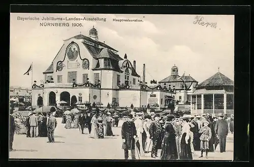 AK Nürnberg, Bayerische Jubiläums-Landes-Ausstellung 1906 - Hauptrestauration