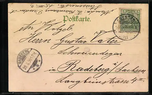 AK Dresden, Deutsche Bauausstellung 1900 - Landwirtschaftliches Mustergehöft