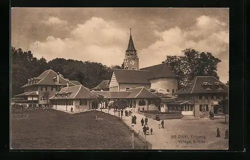 AK Bern, Schweizerische Landes-Ausstellung 1914 - Dörfli-Eingang