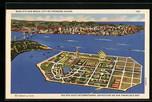 AK San Francisco, Golden Gate International Exposition - World`s Fair Magic City on Treasure Island