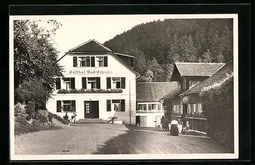 AK Schnifis, Blick zum Gasthof Bad Schnifis