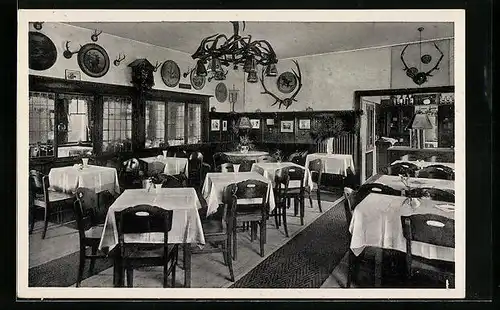 AK Bad Liebenstein /Thür. Wald, Waldgasthaus und Ferienheim Hubertushof, Innenansicht