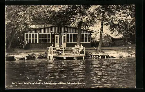 AK Feldberg /Meckl., Erfrischungshalle am Schmalen Luzin