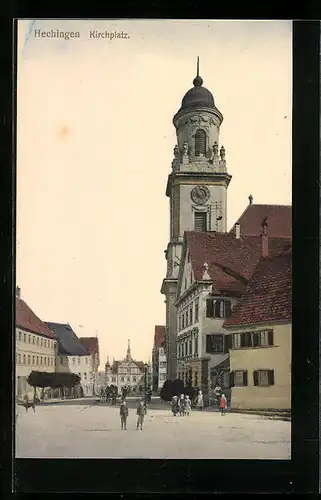 AK Hechingen, Partie am Kirchplatz