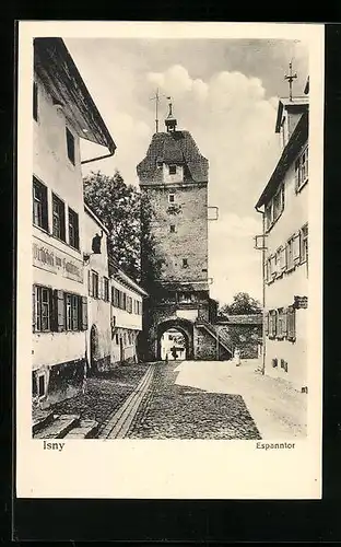 AK Isny i. Allgäu, Strassenpartie am Espanntor