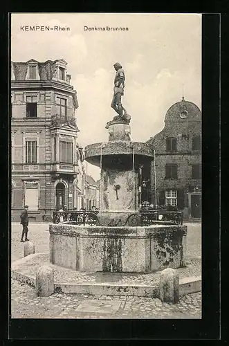 AK Kempen a. Rh., Am Denkmalbrunnen