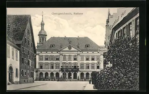 AK Gengenbach, Rathaus und Gasthof