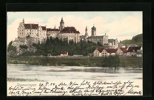 AK Sigmaringen, Blick zum Schloss