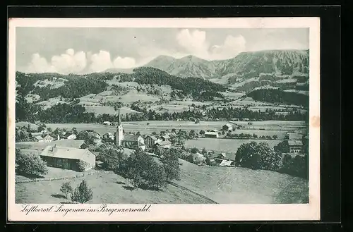AK Lingenau i. Bregenzerwald, Gesamtansicht aus der Vogelschau