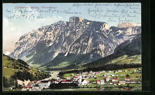 AK Mellau, Gesamtansicht mit Canisfluh