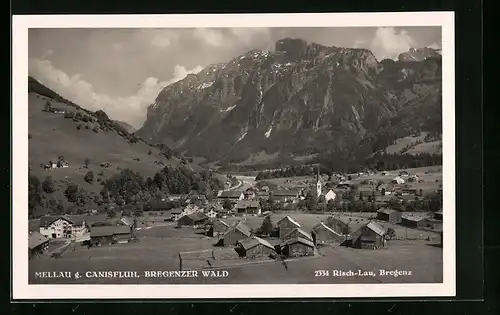 AK Mellau i. Bregenzerwald, Totalansicht g. Canisfluh